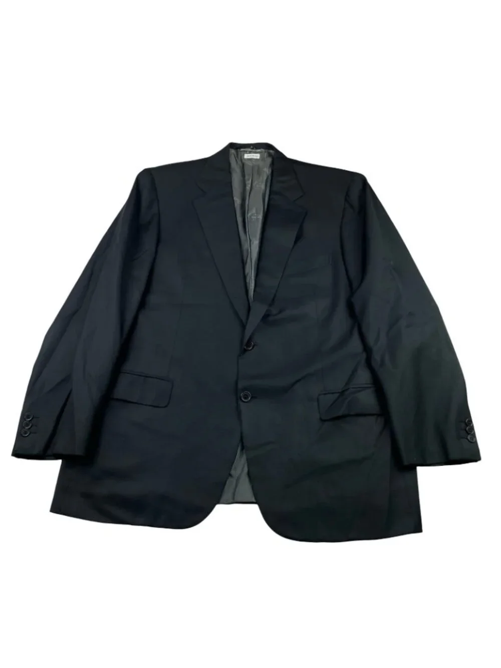 Brioni Men's Nomentano 100% Wool 2-Button Blazer Shiny Black • Italy • 44R US